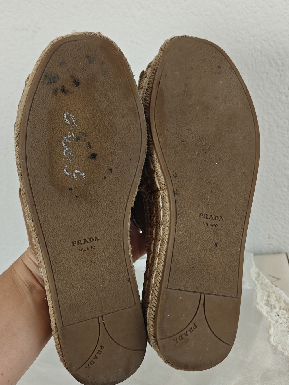 Prada Colorblock Leather Espadrille Platform Sandals | Euro Chic Statement 6.5 - Picture 12 of 13